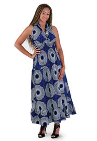 New Sleeveless African Print Dress