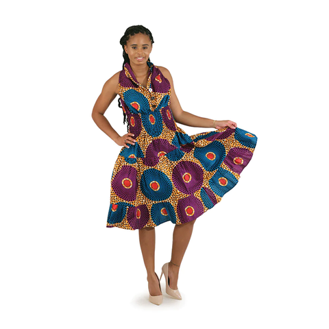 African Print Swing Dress